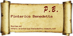 Pinterics Benedetta névjegykártya